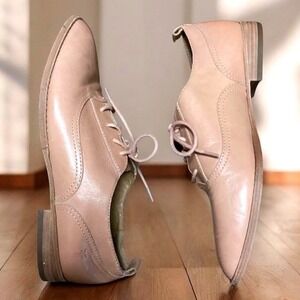 Frye Grace CVO Leather Slip on Oxfords In Pink/Tan Size 8.5M